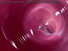 Camera explores Mia's creamy teen pussy in deep detail. What secrets does it hold?