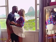 Brazilian Shemale and BBC in Rio Car Romp