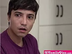 yo, aria valencia caught stepmom lolly dames banging, and stepbro's creepin' too!