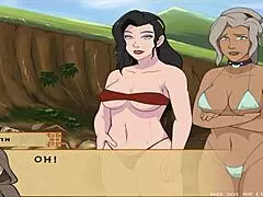 in this hentai, two sexy lesbians are craving dick so bad