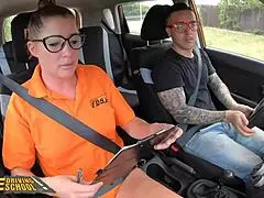 Fake Driving Turns into HARD ROUGH SEX for Sexy Instructor Elisa Tiger