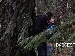 unpacking my boy's tight package in the woods