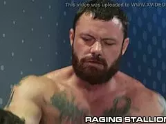 Big Dick Muscle Hunk Silenced with a Wild Rimjob Session