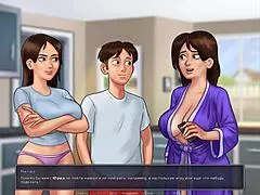 Summertime Saga Gameplay Part 5: Shower Scene With Anime Characters