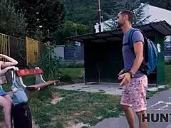 Hunt4k Pickup Artist Targets Man's Girlfriend for Her Tight Shaved Pussy in Bold Move