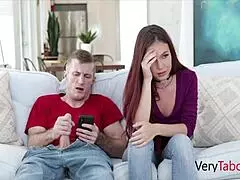 Teen Skinny Stepsister Assists in Getting Me Off