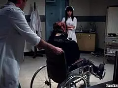 Wow! Lesbian Psycho Punishes Bound Asian Nurse with Deepthroat Dildo in Hospital BDSM!