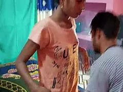 amateur couple explores intimate moments in bedroom