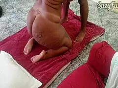 Married woman says, Trainer, suck my big black cock