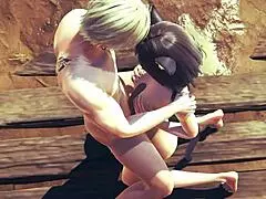 Kitty enjoys hard sex with futanari in uncensored hentai cosplay