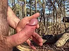 Hey, wanna jerk off with me in the forest today?