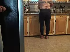 Damn, French stepmom, take that huge cumshot on your ass!