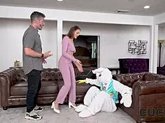 Filthy Ritter watches big-titted cuckold peep show in Cuck4k