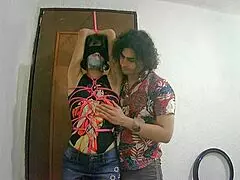 Why is that tied otaku slut begging for spanking and fucking?