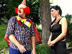 clown bangs this hot german chick with big tits hard