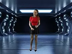 Female robot interview malfunctions with jasper reed