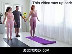 Step Mom Penelope Kay And Lauren Phillips Bent Over In Hardcore Yoga Assfucking With Nathan Bronson.