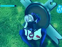 Female knight undresses during click click battle fight in hentai game