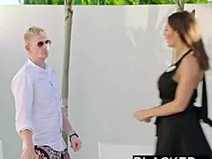 Gorgeous Coed Kelly Felt So Horny And Passionate During Her Interracial Creampie Fling With Aaron In Lingerie