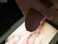 amateur tribute with cock masturbation and cumshot for denistania