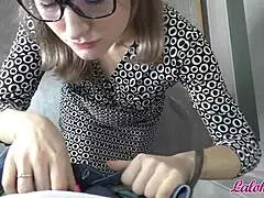 Blonde Teen Deepthroats Stranger's Cock After New Year Party