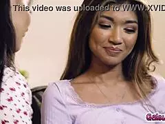 kimmy kim guides clara trinity through sensual babysitting lessons