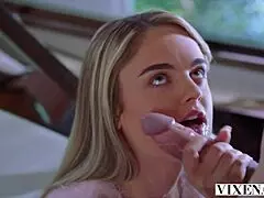 vixen curious college student gets the lesson of a lifetime with blindfolded kinky cowgirl masturbation and blowjob instructions