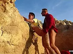 Cheating German Wife Enjoys Outdoor Sex with Stranger at Beach.