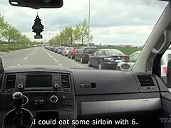 i convinced that busty running brunette into my van and fucked her hard