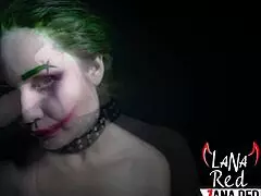 Watch This Crazy Joker Finger Her Wet Pussy And Fuck That Dildo Hard!