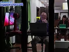 In the office, coworker sucks dick to motivate work! 😏