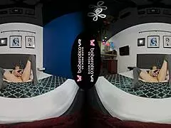 Solo babe denis masturbates at home in vr