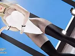 I love watching MMD Hyuna in that sexy K-pop dance with Ahri and Seraphine, it's so hot in this uncensored hentai.