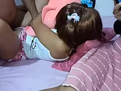 Latina Babe Gets Anal Creampie as Aunt Allows Niece to Pay Debt with Ass.