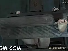 In this rough competition, the tough girl gets gagged and caned zealously by dominating forces.