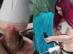 cute bbw tranny teases with monster cock fucking pocket pussy and cumshots