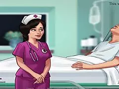 hey, what's up with this experienced nurse in the hospital from summertimesaga episode 1 65? you think she's got some mommy vibes or what?