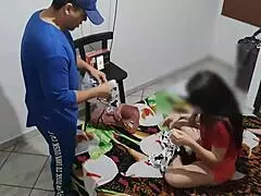 Stepfather Deceives Stepdaughter With Sexy Costume! Watch Her Big Ass In Doggystyle!