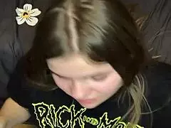 Skinny Petite Girl Uses Dildo in Front of Mirror for Solo Play