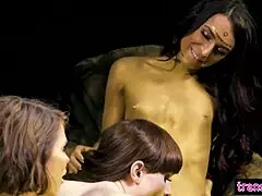 Shy Shemale Khloe Kay Fucked In Threesome With Perverted Milf Adriana Chechik And Naughty Shemale Natalie Mars