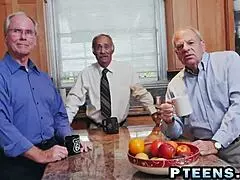 Horny Old Man Wields Firm Veteran Shaft on Petite Teen.