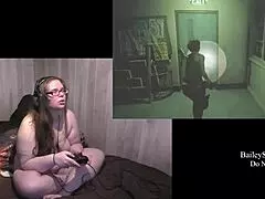 Naked BBW Plays Resident Evil 3 Part 2 With Tattoos Piercings