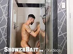 Str8 Hunk Gets Assfucked In Shower By Gay Friend