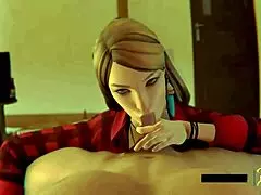 rachel's tempting blowjob for lis in 3d hentai