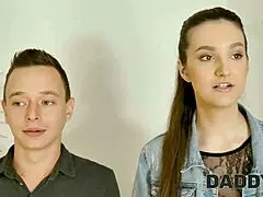 Screaming Orgasm Hits Young Seductive Teen as Father-in-Law Pounds Her Big Tits in Wild Old and Young Action. She Cums Hard.