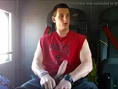 bombeiro jerking off in truck’s back - wow, so hot! 🔥