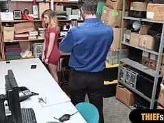 blonde sugarbabe gets rough fucked by security guard