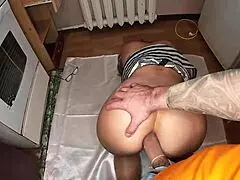 Sexy Mature Woman's Bare Ass Prepares for Anal Sex in Homemade Taboo Scene.