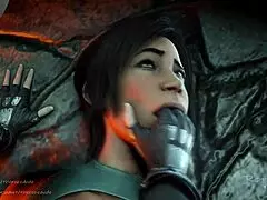 The Capture of Lara Croft in 3D, Bound and Taken with Original Tomb Raiser Music by Rope Dude