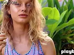 Beautiful big ass milf Muirina Fae dances naked in passion lingerie, stripping and ripping clothes 😘